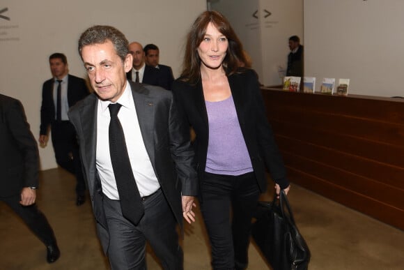 Nicolas Sarkozy et sa femme Carla Bruni-Sarkozy - Présentation du nouveau livre de Marisa Bruni Tedeschi "Mes chères filles, je vais vous raconter" à Turin en Italie le 6 mars 2017. 