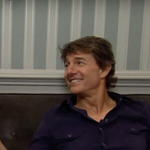 Tom Cruise et James Corden parodient "Top Gun" dans un sketch pour l'émission "The Late Show". Los Angeles. Le 10 juin 2022. 