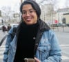 Melha Bedia, la soeur de Ramzy, arrive aux studios de la radio RTL à Paris le 12 mars 2020. © Panoramic / Bestimage 