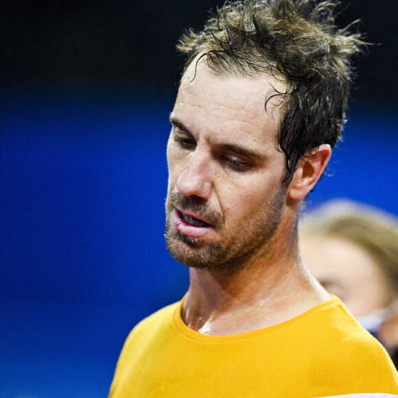 Richard Gasquet (Fra) - Tennis - M.Ymer bat Richard Gasquet (7/5, 6/7, 6/1) en quart de finale de l'Open Sud de France 2022 à Montpellier le 4 février 2022. © JB Autissier / Panoramic / Bestimage