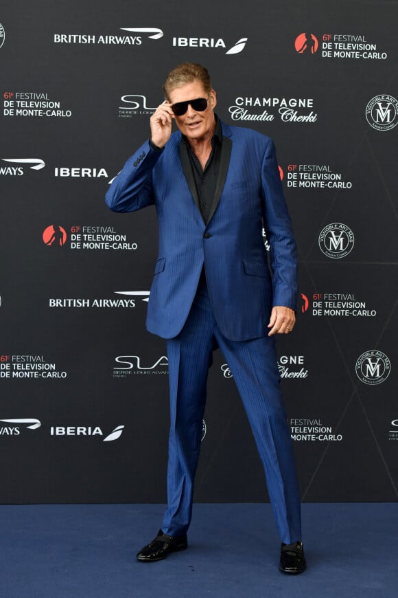 David Hasselhoff au photocall de la cérémonie d'ouverture de la 61ème édition du Festival de Télévision de Monte-Carlo au Grimaldi Forum, à Monaco, le 17 juin 2022. © Bruno Bebert/Bestimage 
