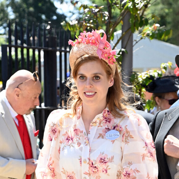 La princesse Beatrice d’York et son mari Edoardo Mapelli Mozzi lors du premier jour de la Royal Ascot 2022 à l'hippodrome d'Ascot dans le Berkshire, Royaume Uni, le 14 juin 2022. 