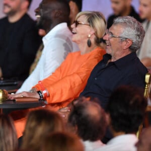 Exclusif - Le rappeur Sam's (Moussa Mansaly), Chantal Ladesou et Michel Boujenah - Grand gala du "Marrakech du Rire 2022" pour la 10e édition à l'hôtel Selman de Marrakech, le 18 juin 2022. © Rachid Bellak/Bestimage