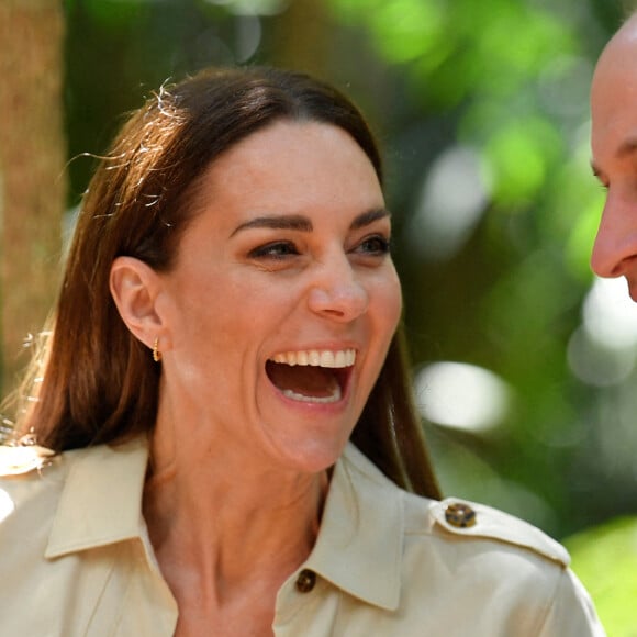 Le prince William, duc de Cambridge, et Catherine (Kate) Middleton, duchesse de Cambridge, visitent Caracol, un ancien site archéologique maya au plus profond de la jungle dans la forêt de Chiquibul au Belize, lors de leur tournée dans les Caraïbes au nom de la reine pour marquer son jubilé de platine. Belize, le 21 mars 2022. 