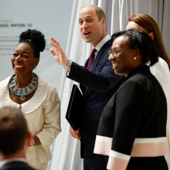Catherine Kate Middleton, duchesse de Cambridge, et le prince William, duc de Cambridge lors de l'inauguration d'un monument à la gare de Waterloo pour célébrer le Windrush Day. le 22 juin 2022.