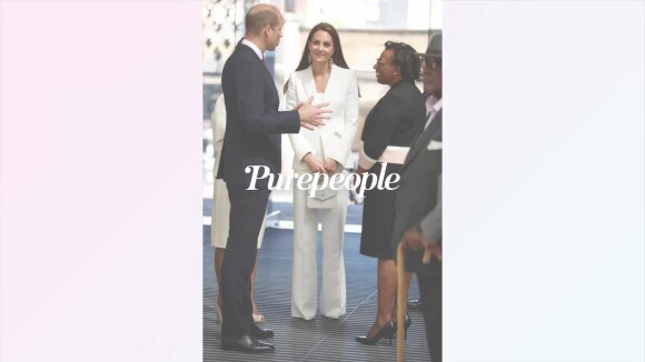 Kate Middleton renversante en ensemble blazer blanc Alexander McQueen, aux côtés d'un William royal
