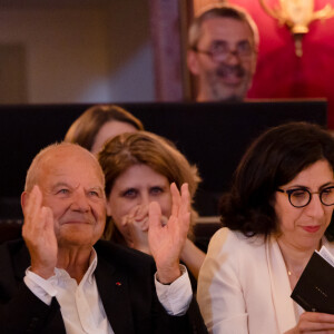 Brigitte Macron, Marc Ladreit de Lacharrière - Finale du Trophée d'Impro 2022 à la Comédie Française, organisée par la Fondation Culture & Diversité. @ Thomas Raffoux / Fondation Culture & Diversité 