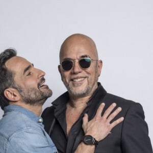 Exclusif - Florent Peyre et Pascal Obispo - Backstage - Enregistrement de l'émission "La Chanson secrète 11" à Paris. © Jacovides-Moreau / Bestimage