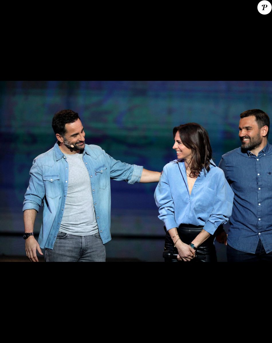 Exclusif - Florent Peyre et sa compagne Virginie Stref, Frédéric Decory - Enregistrement de l'émission "La Chanson secrète 11" à Paris. © Jacovides-Moreau / Bestimage