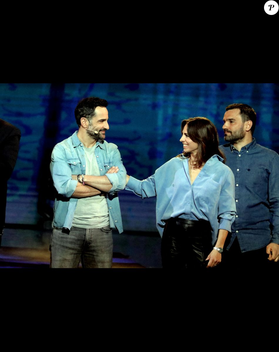 Exclusif - Florent Peyre et sa compagne Virginie Stref - Enregistrement de l'émission "La Chanson secrète 11" à Paris. © Jacovides-Moreau / Bestimage