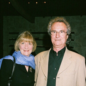 Daniel Prévost et sa femme Jette Bertelsen - Guy Savoy fête le printemps dans son nouveau restaurant "Maître Albert" à Paris le 26 avril 2004