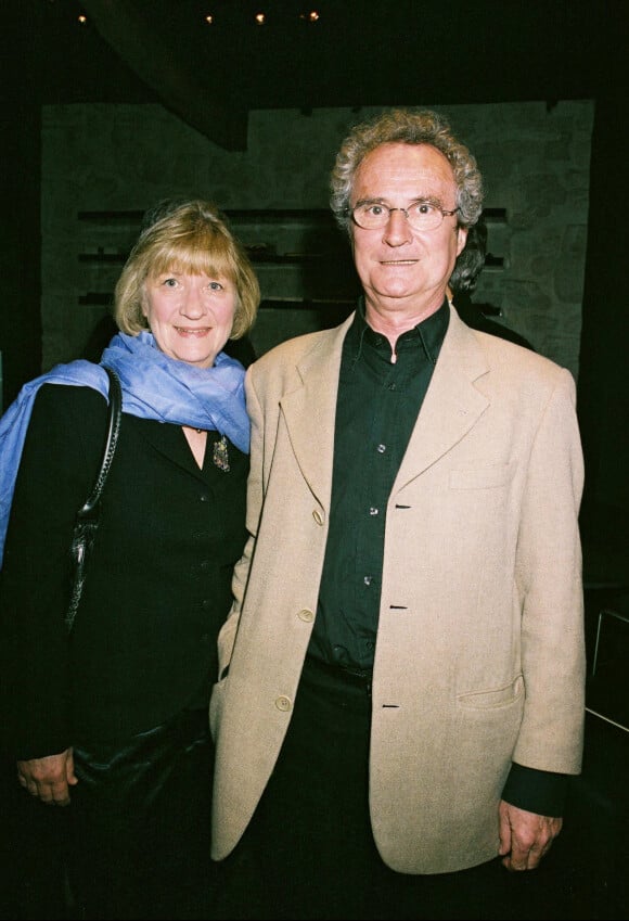 Daniel Prévost et sa femme Jette Bertelsen - Guy Savoy fête le printemps dans son nouveau restaurant "Maître Albert" à Paris le 26 avril 2004