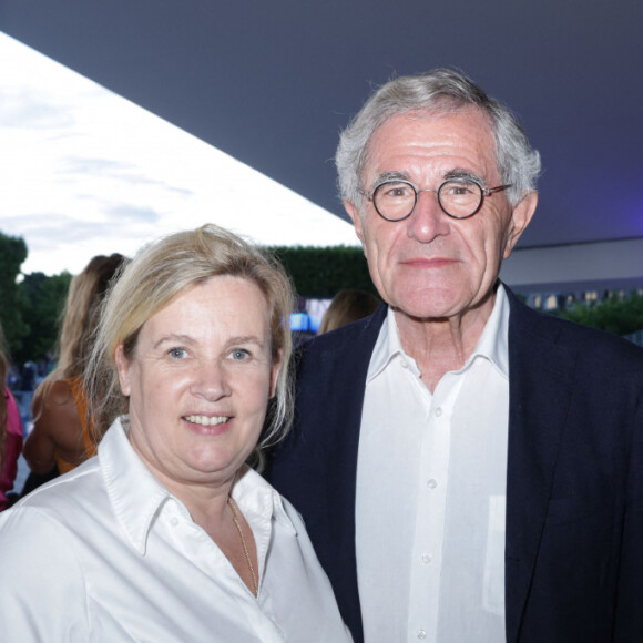 Exclusif - Chef Hélène Darroze et Gérard Mestrallet dans l'Espace VIP de la 8ème édition du "Longines Paris Eiffel Jumping" au Champ de Mars à Paris, le 25 juin 2022. © Perusseau/Gorassini/Tribeca/Bestimage