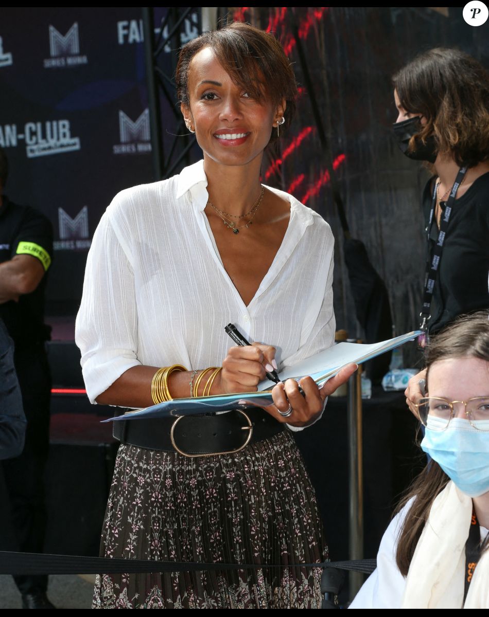 Rencontre avec Sonia Rolland lors du Festival Series Mania à Lille, France, le 30 août 2021. © Stéphane Vansteenkiste/Bestimage