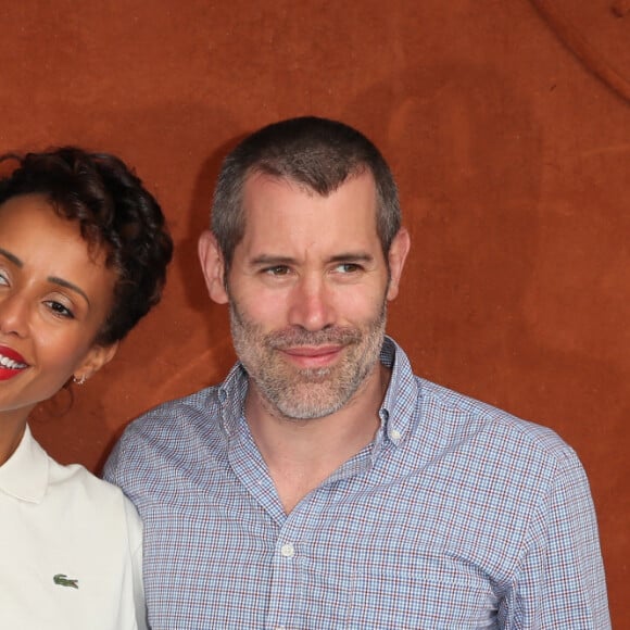 Sonia Rolland et son compagnon Jalil Lespert au village lors des internationaux de tennis de Roland Garros à Paris, le 10 juin 2018. © Moreau-Jacovides/Bestimage 