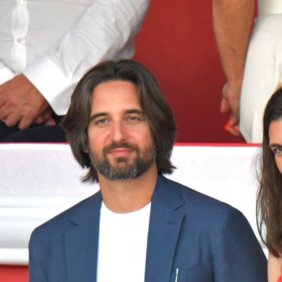 Dimitri Rassam et sa femme Charlotte Casiraghi durant le Jumping International de Monaco, 16eme édition du Longines Global Champions Tour, le 1er juillet 2022. © Bruno Bebert / Bestimage 