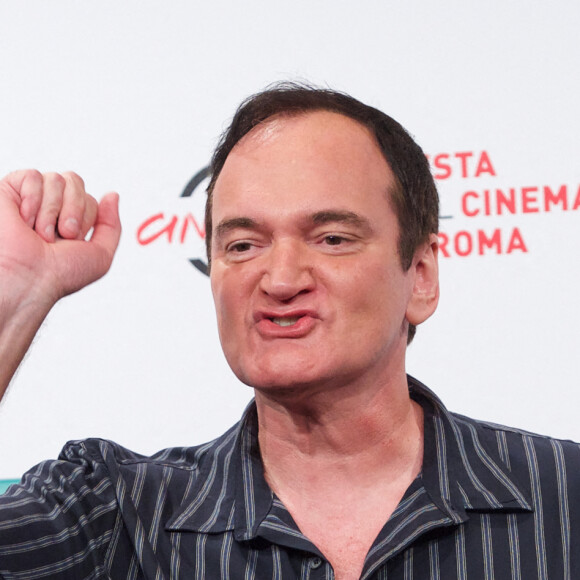 Le réalisateur américain Quentin Tarantino pose lors d'un photocall au 16ème festival international du film de Rome, à Rome, Italie, le 19 octobre 2021.