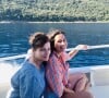 Cécilia Hornus et sa fille Emma sur un bateau, en Corse