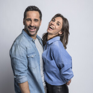 Florent Peyre et sa compagne Virginie Stref - Backstage - Enregistrement de l'émission "La Chanson secrète 11" à Paris, diffusée le 24 juin sur TF1. © Jacovides-Moreau / Bestimage 