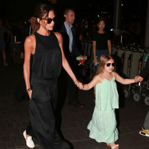 Victoria Beckham et sa fille Harper, Los Angeles, le 17 avril 2016. Photo by GSI/ABACAPRESS.COM