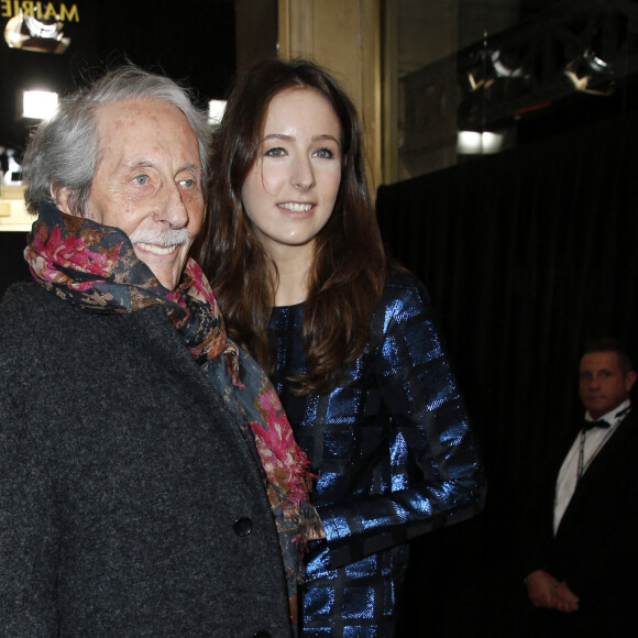Jean Rochefort et sa fille Clémence - Arrivées Intérieur - 40ème cérémonie des César au théâtre du Châtelet à Paris, le 20 février 2015. 