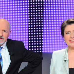 Bertrand Renard et Arielle Boulin-Prat - Enregistrement de l'émission anniversaire des 40 ans "Des chiffres et des lettres" © Guillaume Gaffiot /Bestimage