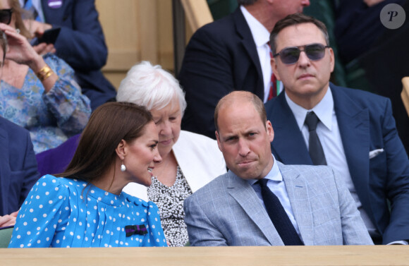 Le prince William, duc de Cambridge, et Catherine (Kate) Middleton, duchesse de Cambridge, dans les tribunes du tournoi de Wimbledon