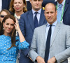 Le prince William, duc de Cambridge, et Catherine (Kate) Middleton, duchesse de Cambridge, dans les tribunes du tournoi de Wimbledon, le 5 juillet 2022. © Ray Tang/Zuma Press/Bestimage 