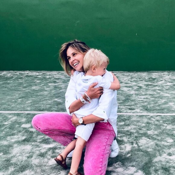 Ophélie Meunier et son fils Joseph.