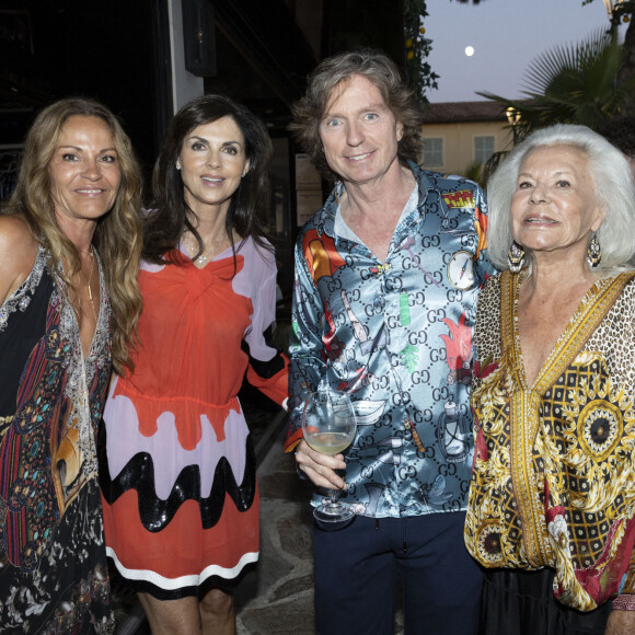 Exclusif - Nathalie Boutot (Nana, femme de P. Sebastien), Caroline Barclay, guest, Jacqueline Veyssière lors de l'anniversaire de Jacqueline Veyssière au VIP Room à Saint-Tropez le 11 juillet 2022. © Cyril Moreau / Bestimage