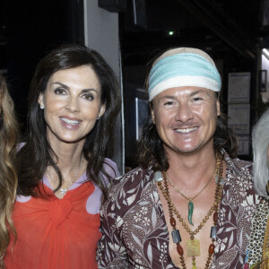 Exclusif - Nathalie Boutot (Nana, femme de P. Sebastien), Caroline Barclay, Sébastien Pfeifer, Jacqueline Veyssière lors de l'anniversaire de Jacqueline Veyssière au VIP Room à Saint-Tropez le 11 juillet 2022. © Cyril Moreau / Bestimage