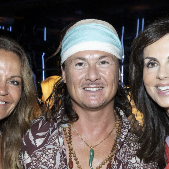 Exclusif - Nathalie Boutot (Nana, femme de P. Sebastien), Sébastien Pfeifer, Caroline Barclay lors de l'anniversaire de Jacqueline Veyssière au VIP Room à Saint-Tropez le 11 juillet 2022. © Cyril Moreau / Bestimage