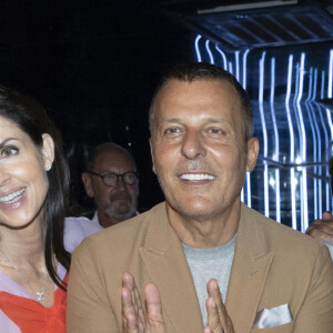 Exclusif - Caroline Barclay, Jean Roch, Jacqueline Veyssière, Marie Sara lors de l'anniversaire de Jacqueline Veyssière au VIP Room à Saint-Tropez le 11 juillet 2022. © Cyril Moreau / Bestimage