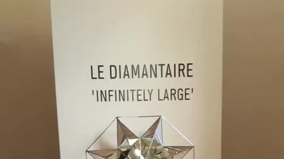 Marilou Berry à l'exposition de son compagnon : l'artiste Le Diamantaire.