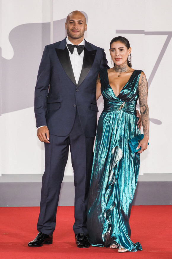 Marcell Jacobs et Nicole Daza lors du 78ème festival international du film de Venise, la Mostra