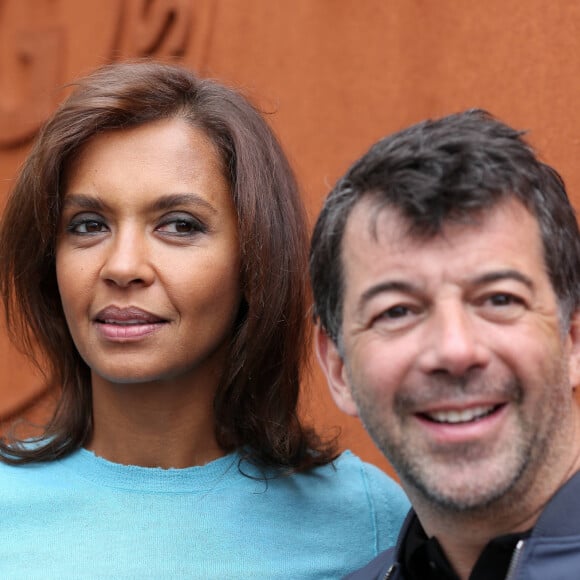 Karine Le Marchand et Stéphane Plaza - People au village des Internationaux de France de tennis de Roland Garros à Paris. Le 1er juin 2015. 