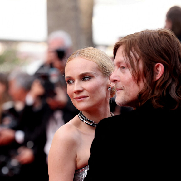 Norman Reedus et sa compagne Diane Kruger - Montée des marches pour la cérémonie de clôture du 75ème Festival International du Film de Cannes. Le 28 mai 2022 © Dominique Jacovides / Bestimage 