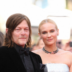 Norman Reedus et sa compagne Diane Kruger - Montée des marches pour la cérémonie de clôture du 75ème Festival International du Film de Cannes. Le 28 mai 2022 © Rachid Bellak / Bestimage 