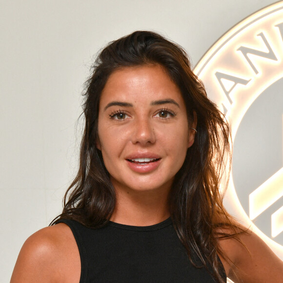 Julie Bertin ( compagne de Benoît Paire) - Benoît Paire, Gaël Monfils, Domingo (Pierre Alexis Bizot) et Zerator (Adrien Nougaret) deux streamers se rencontrent lors d'un match de tennis à Roland Garros, Paris le 18 septembre 2021. © Veeren/Bestimage 