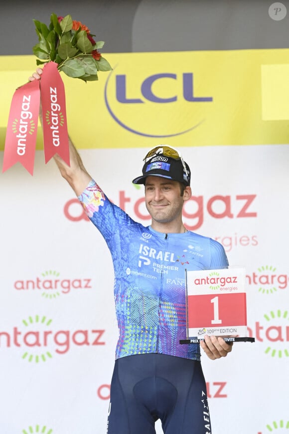 Hugo Houle - Podium de la 16ème étape du Tour de France 2022 entre Carcassonne et Foix, le 19 juillet 2022.