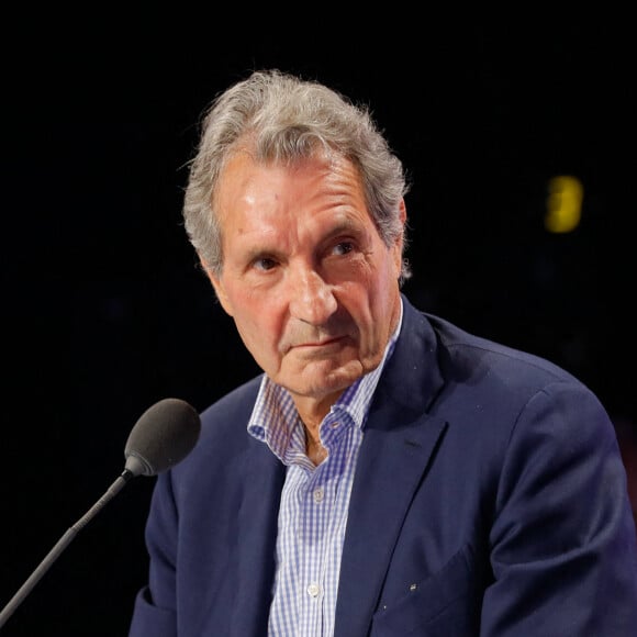 Jean-Jacques Bourdin - Conférence de presse de rentrée de BFMTV saison 2021/2022 à l'Altice Campus à Paris, France, le 25 août 2021. © Christophe Clovis/Bestimage