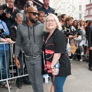 Josiane Balasko et son fils adoptif Rudy Berry - Arrivées au défilé de mode "Jean Paul Gaultier", collection Haute-Couture automne-hiver 2015/2016, au siège de la marque Jean Paul Gaultier à Paris. Le 8 juillet 2015. 