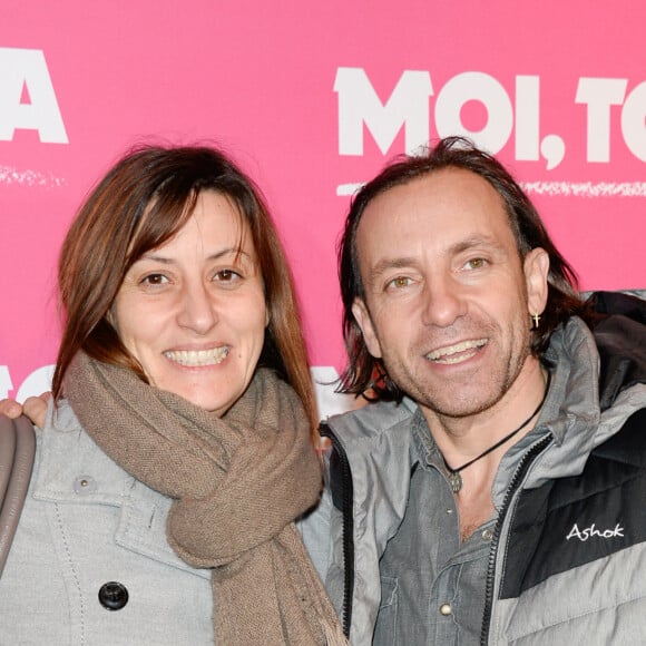 Philippe Candeloro et sa femme Olivia - Avant-première du film "Moi, Tonya" au cinéma l'UGC Normandie à Paris le 15 janvier 2018. © Coadic Guirec/Bestimage 