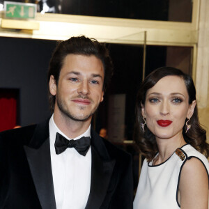 Gaspard Ulliel et sa compagne Gaëlle - Arrivées Intérieur - 40ème cérémonie des César au théâtre du Châtelet à Paris, le 20 février 2015. 