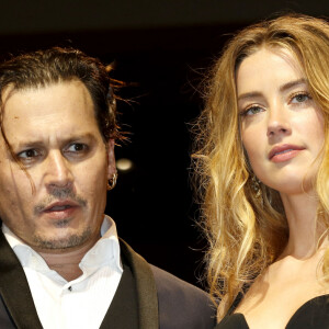 Johnny Depp et sa femme Amber Heard - Première du film Black Mass (Strictly Criminal) lors du 72ème festival du film de Venise (la Mostra), le 4 septembre 2015.