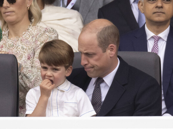 Le prince Louis de Cambridge, Le prince William, duc de Cambridge, - Jubilé de platine de la reine Elisabeth II d'Angleterre à Bukingham Palace à Londres, le 5 juin 2022. 