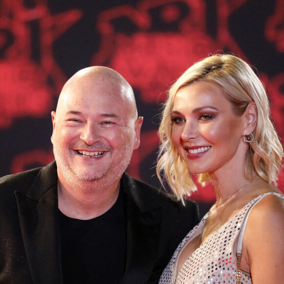 Sébastien Cauet et sa compagne Nathalie Dartois lors de la 23ème édition des NRJ Music Awards 2021 au Palais des Festivals de Cannes, le 20 novembre 2021. © Dominique Jacovides/Bestimage 