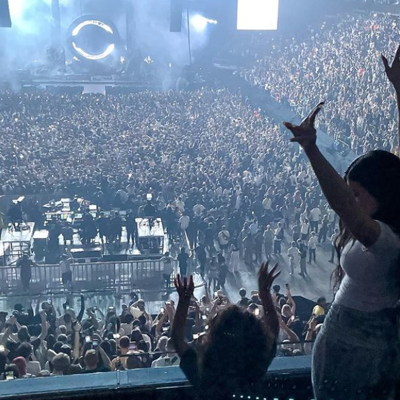 Kylie Jenner et Stormi au concert de Travis Scott le 6 août 2022.