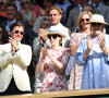 La princesse Beatrice d'York et son mari Edoardo Mapelli Mozzi dans les tribunes lors du tournoi de Wimbledon au All England Lawn Tennis and Croquet Club à Londres, Royaume Uni, le 8 juillet 2022. © Chryslene Caillaud/Panoramic/Bestimage 