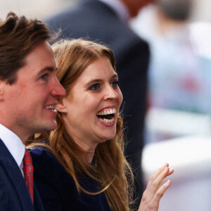 la princesse Beatrice d'York et son mari Edoardo Mapelli Mozzi - Concert du jubilé de platine de la reine devant le palais de Buckingham à Londres le 4 juin 2022. 
